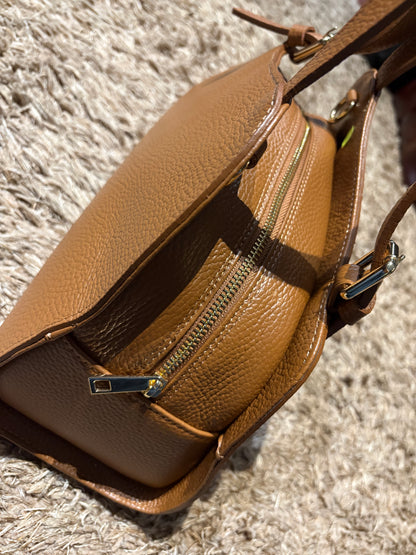 NOWOŚĆ Torebka skóra naturalna carmel włoska