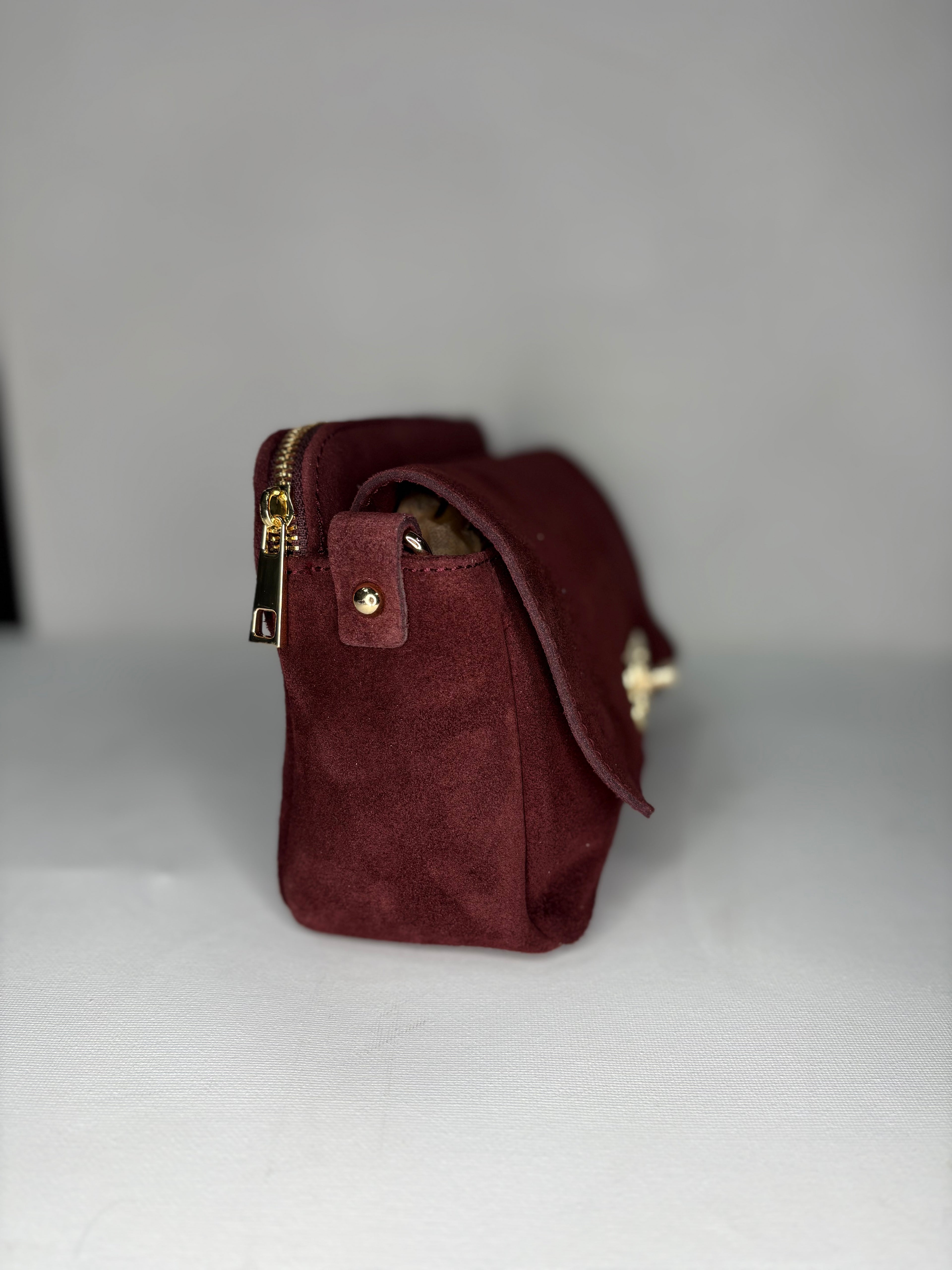 NOWOŚĆ VEZZE zamsz naturalny bordo