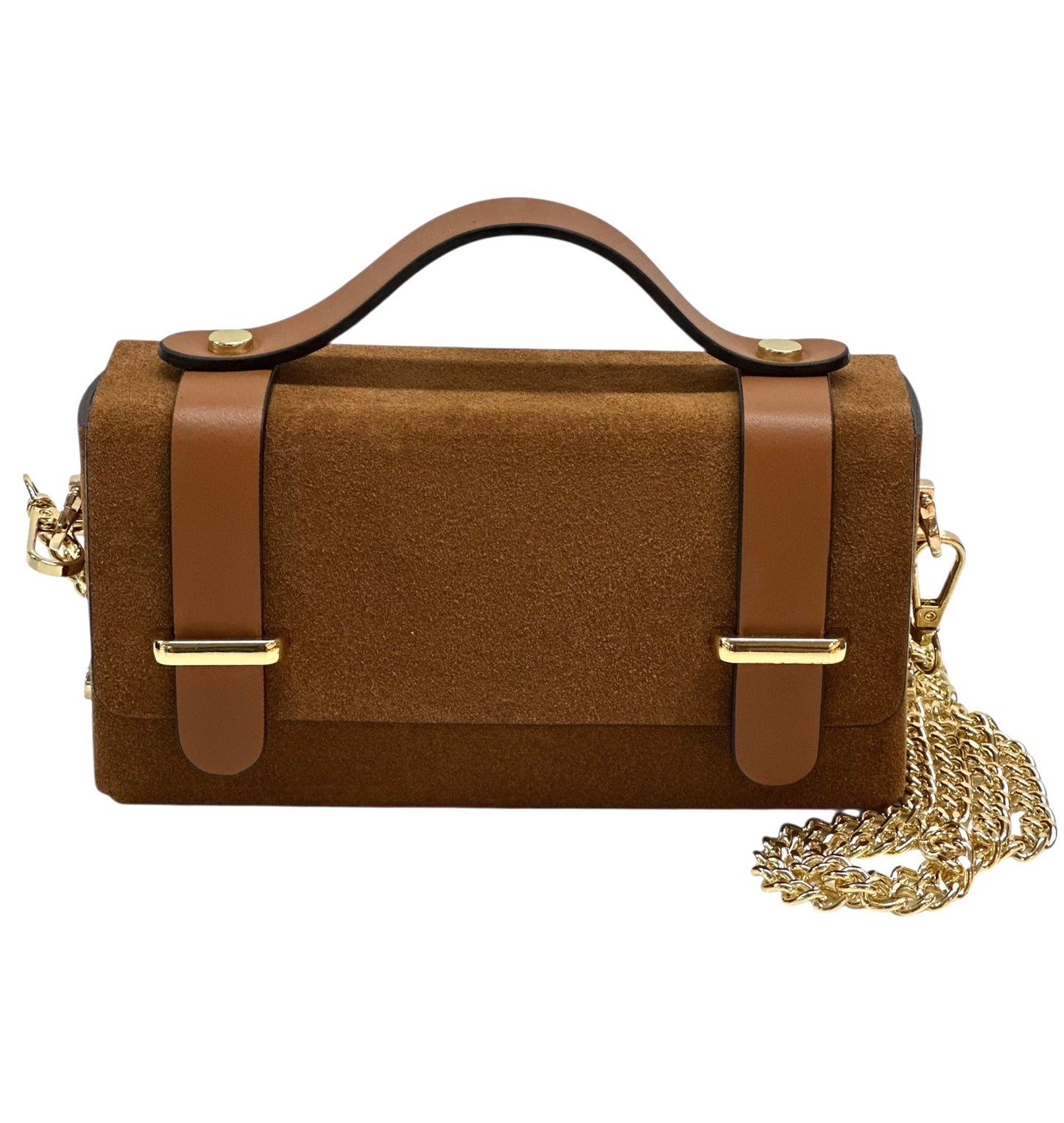 NOWOŚĆ Torebka zamsz naturalny camel włoska