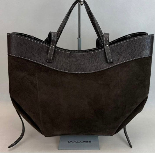 NOWOŚĆ VEZZE Zamszowa  skóra brązowa czekoladowa