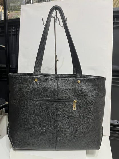 Nowość VEZZE ITALY torebka shopper skóra naturalna. Czarna