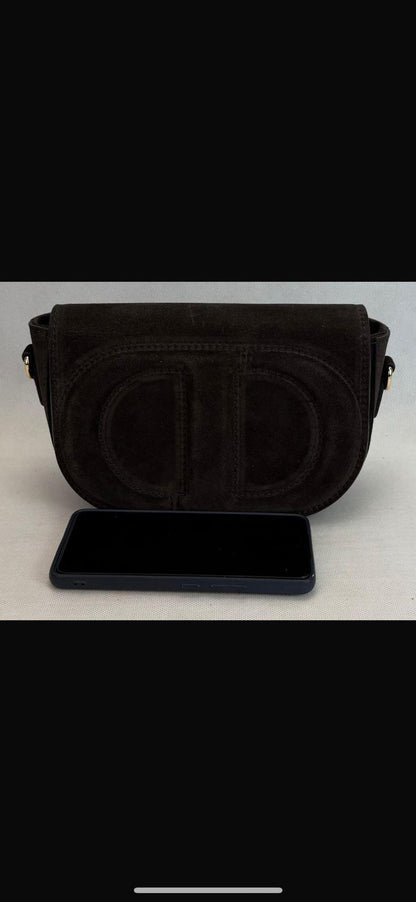 NOWOŚĆ Torebka zamsz naturalny VEZZE czekolada