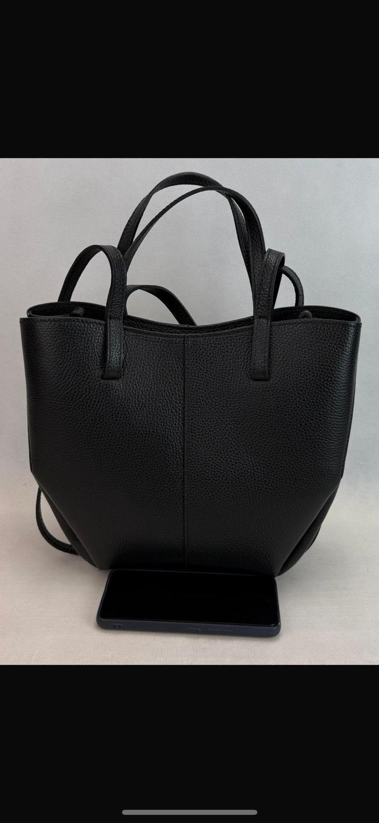 NOWOŚĆ Torebka skóra naturalna VEZZE czarna