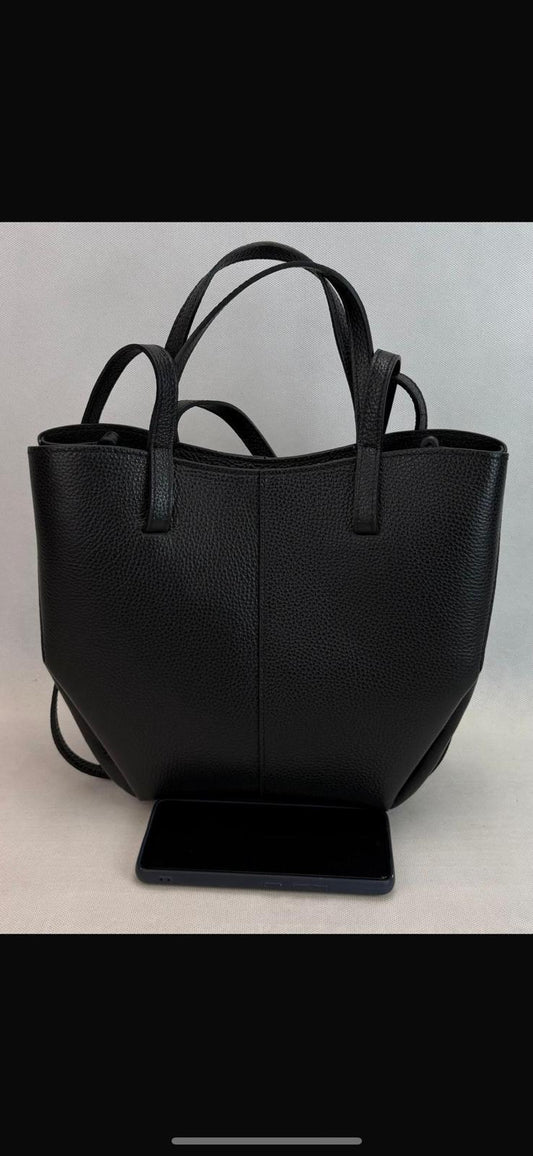 NOWOŚĆ Torebka skóra naturalna VEZZE czarna