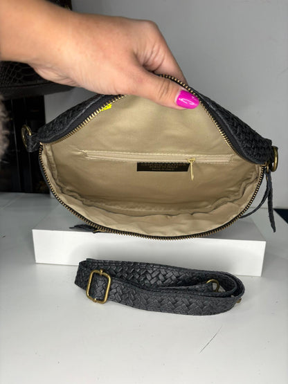 NOWOŚĆ Nerka skóra naturalna czarna włoska