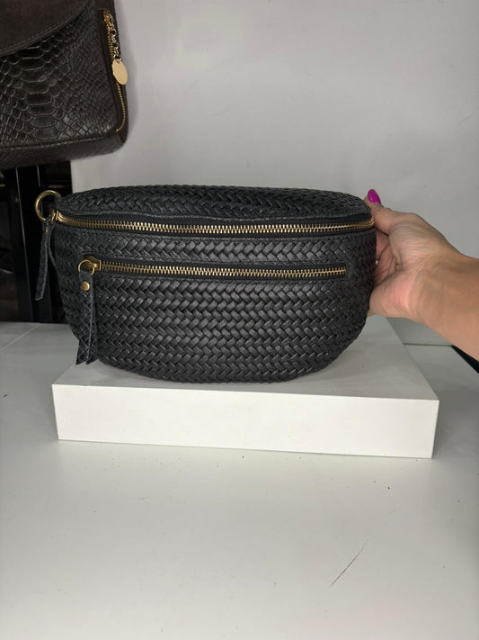 NOWOŚĆ Nerka skóra naturalna czarna włoska