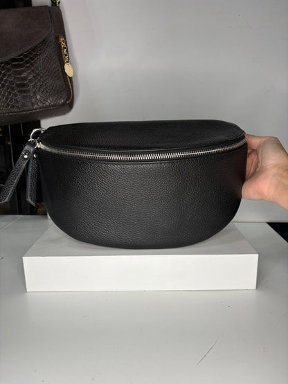 NOWOŚĆ Nerka skóra naturalna czarna włoska