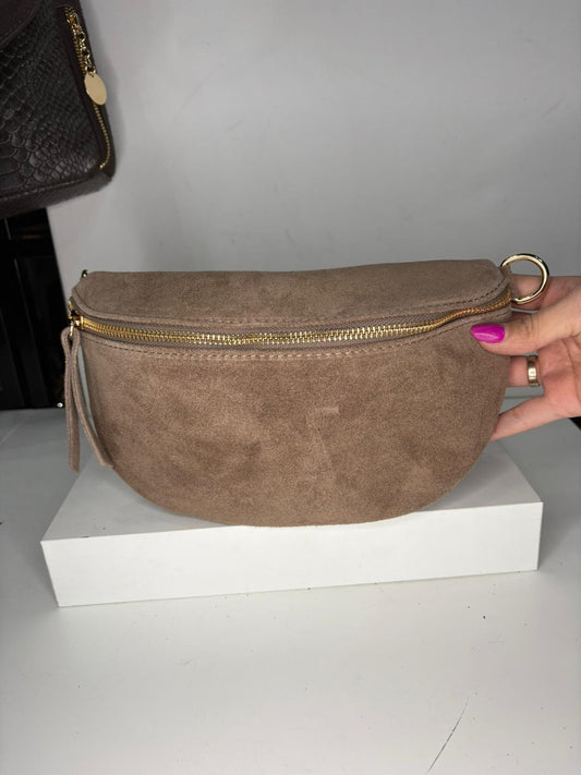 NOWOŚĆ Nerka zamsz naturalny beż włoska