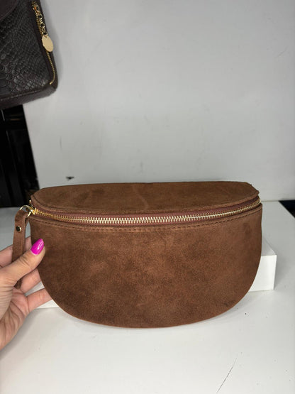 NOWOŚĆ Nerka zamsz naturalny brąz włoska