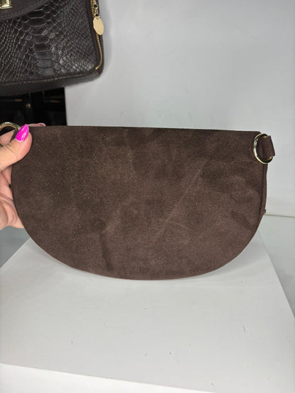 NOWOŚĆ Nerka zamsz naturalny czekolada włoska