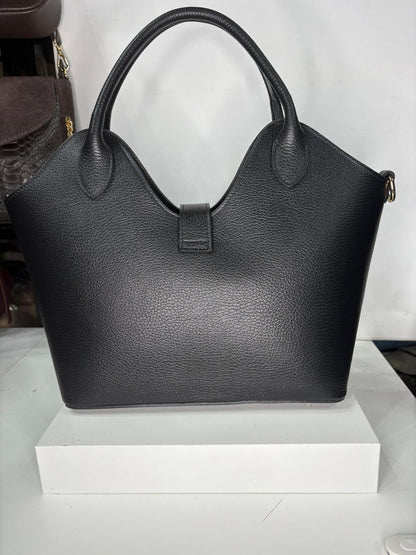 NOWOŚĆ Torebka skóra naturalna czarna włoska