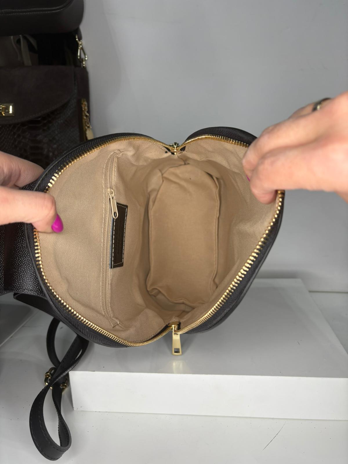 NOWOŚĆ Plecak skóra naturalna czarna włoska