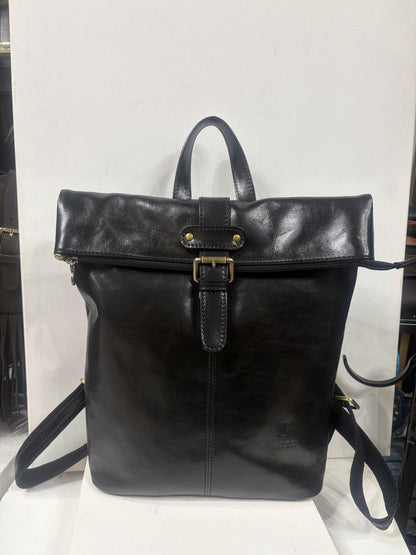 NOWOŚĆ vezze plecak Skóra naturalna CZARNY