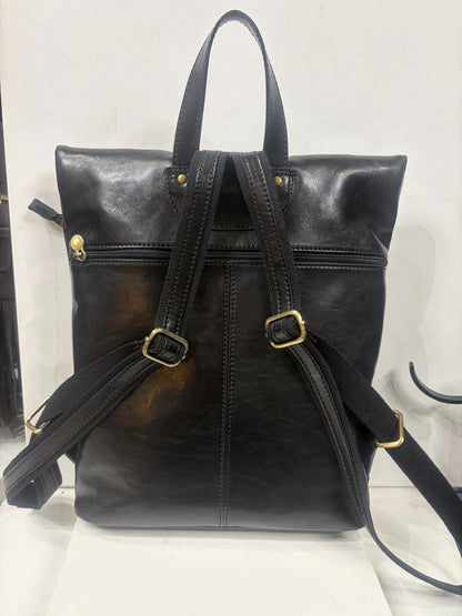 NOWOŚĆ vezze plecak Skóra naturalna CZARNY