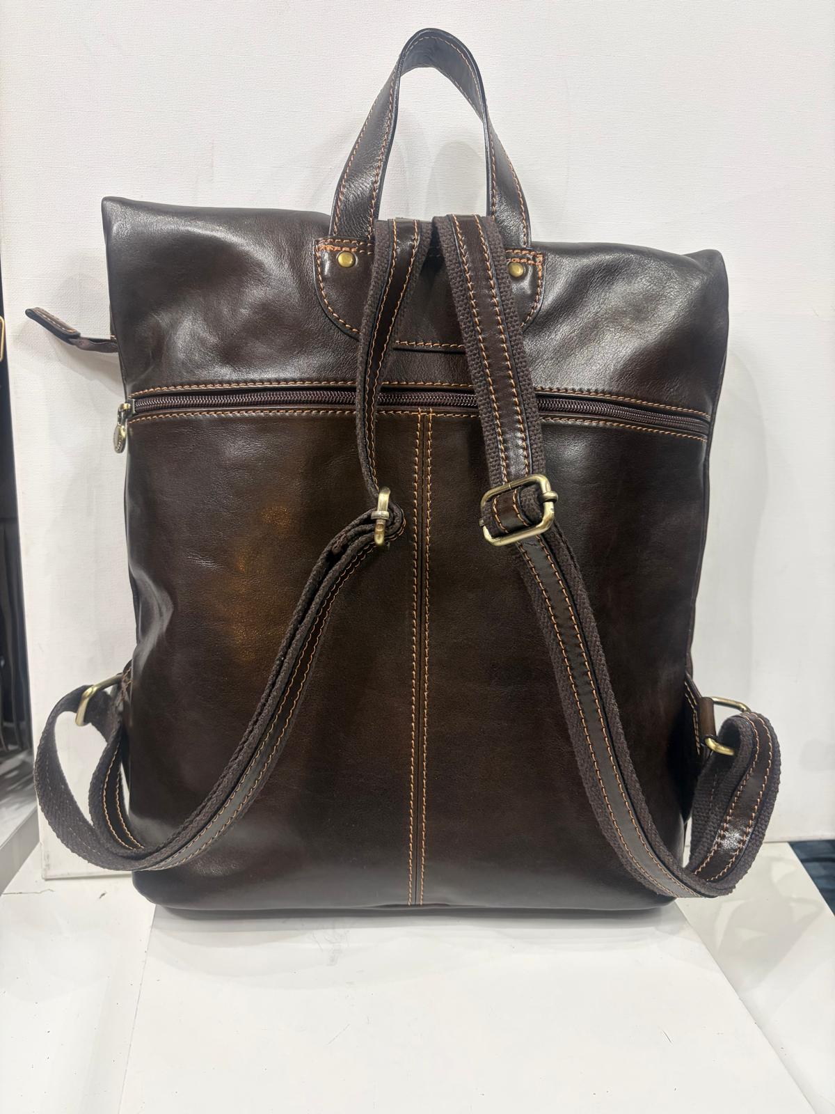 NOWOŚĆ vezze plecak Skóra naturalna CZEKOLADA