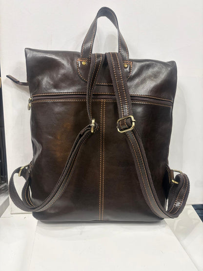 NOWOŚĆ vezze plecak Skóra naturalna CZEKOLADA