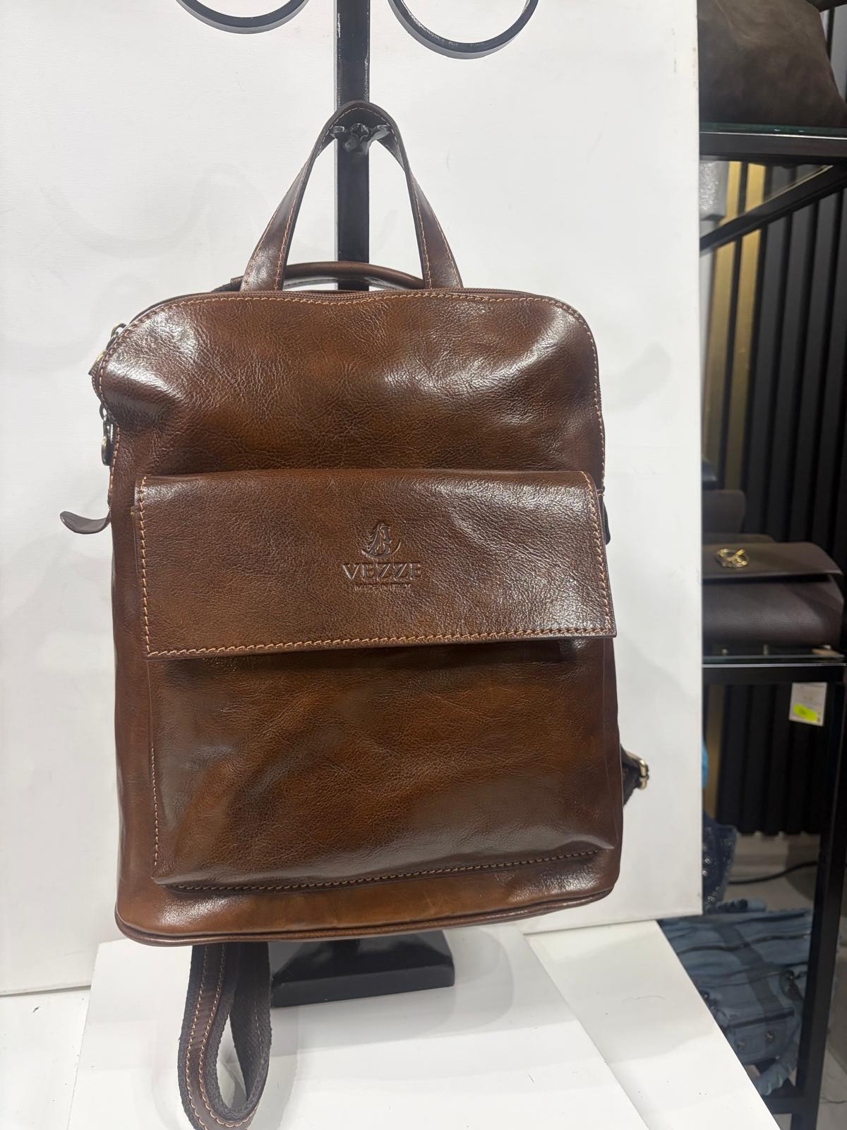 NOWOŚĆ Plecak skóra naturalna włoska koniak