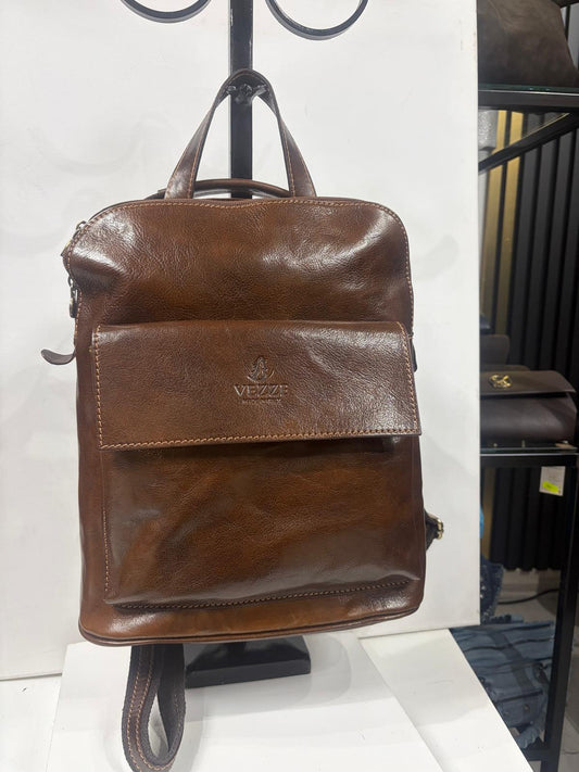NOWOŚĆ Plecak skóra naturalna włoska koniak