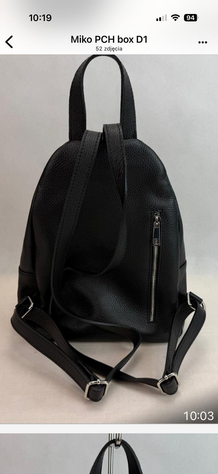 NOWOŚĆ Plecak skóra naturalna ITALY CZARNY