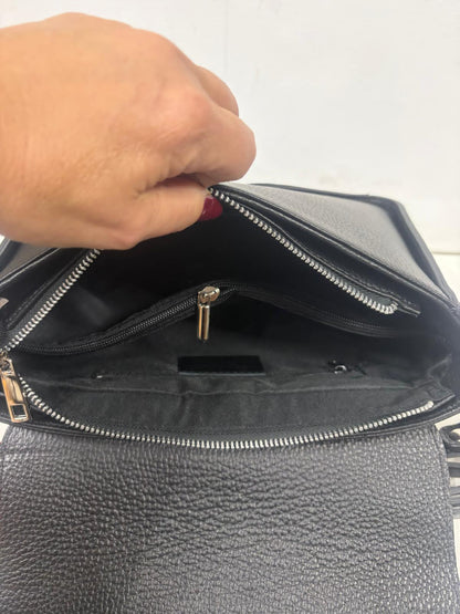 NOWOŚĆ Torebka Vezze skóra naturalna połączona z zamszem czarna