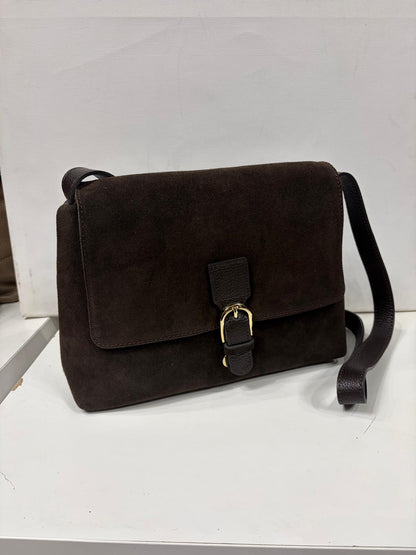 NOWOŚĆ Torebka Vezze zamsz naturalny Czekolada