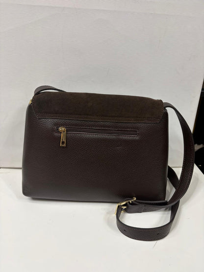 NOWOŚĆ Torebka Vezze zamsz naturalny Czekolada