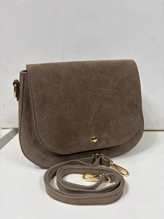 NOWOŚĆ Torebka Vezze zamsz naturalny Taupe