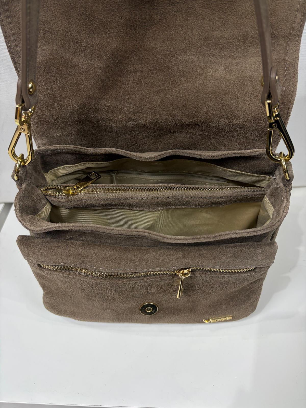 NOWOŚĆ Torebka Vezze zamsz naturalny Fango