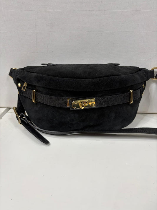 NOWOŚĆ Nerka Vezze zamsz naturalny Czarna