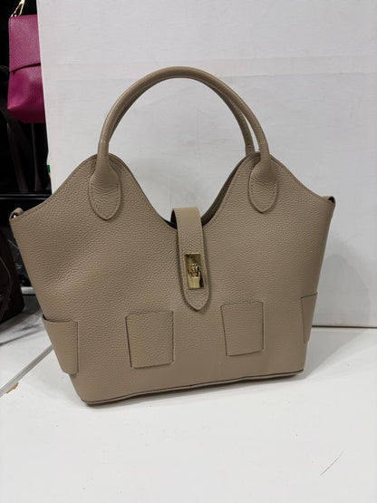 NOWOŚĆ TOREBKA MASSIMO CONTTI SKÓRA NATURALNA BEŻ