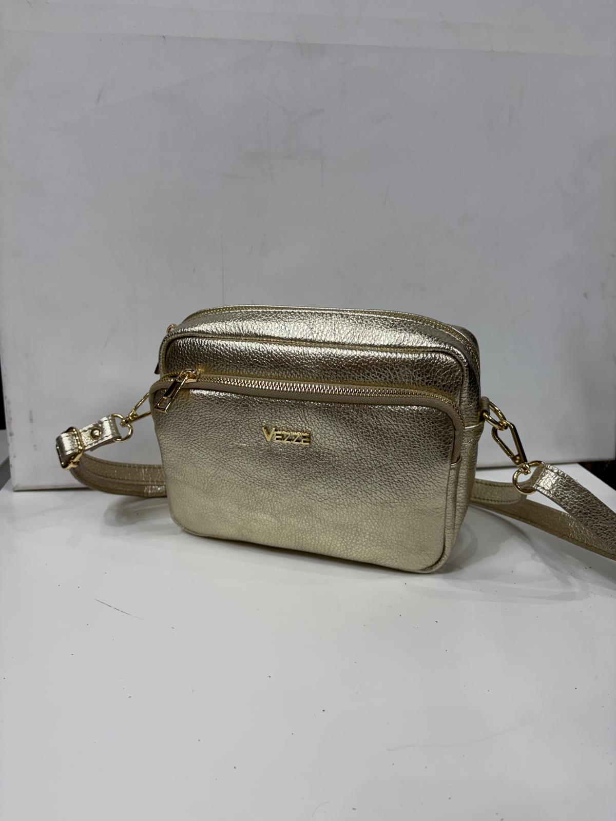 NOWOŚĆ Zawieszka Vezze skóra naturalna Zlota