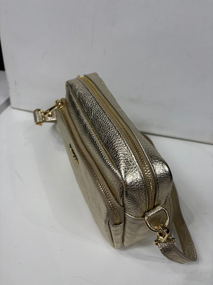 NOWOŚĆ Zawieszka Vezze skóra naturalna Zlota