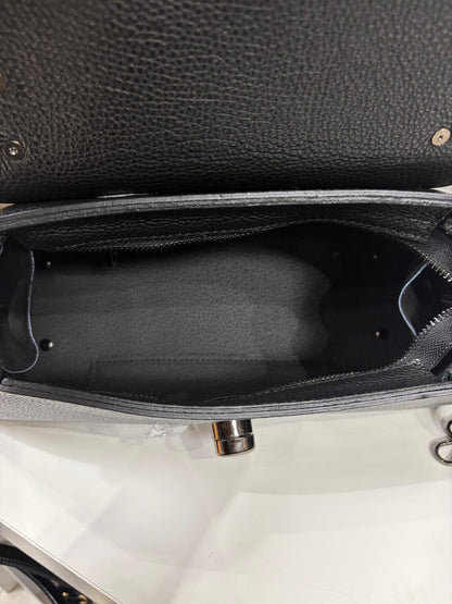 NOWOŚĆ Torebka kuferek Vezze skóra naturalna Czarna