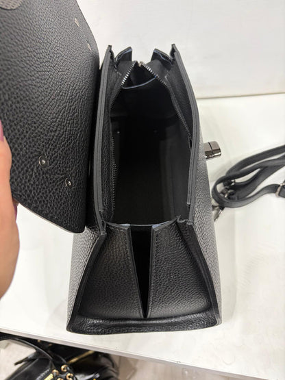 NOWOŚĆ Torebka kuferek Vezze skóra naturalna Czarna