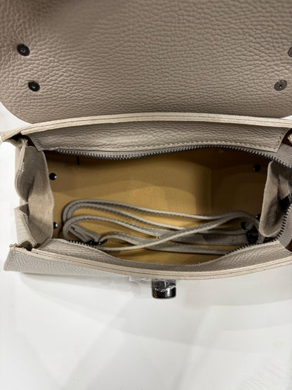 NOWOŚĆ Torebka kuferek Vezze skóra naturalna Taupe