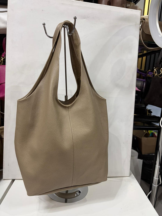 NOWOŚĆ Torebka Vezze skóra naturalna Ciepły Beż