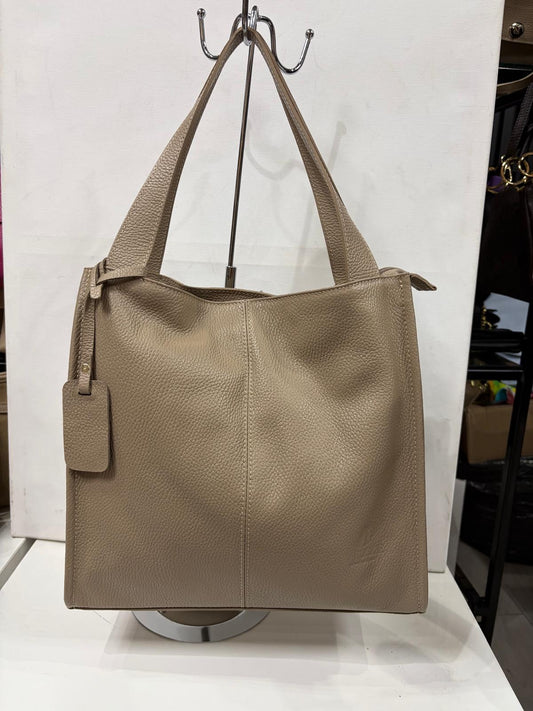 NOWOŚĆ Torebka Vezze skóra naturalna Ciepły Beż