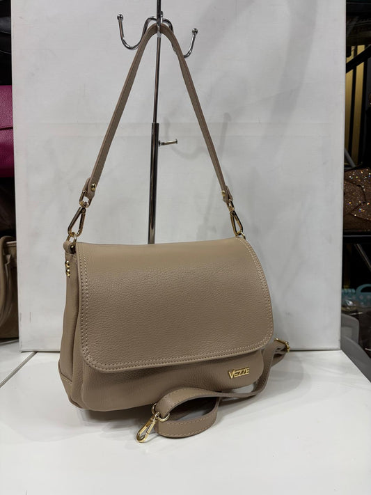 NOWOŚĆ Torebka Vezze skóra naturalna  ciepły Beż