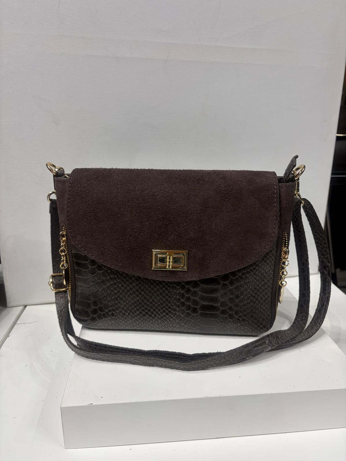 NOWOŚĆ VEZZE zamsz naturalny skóra naturalna czekolada