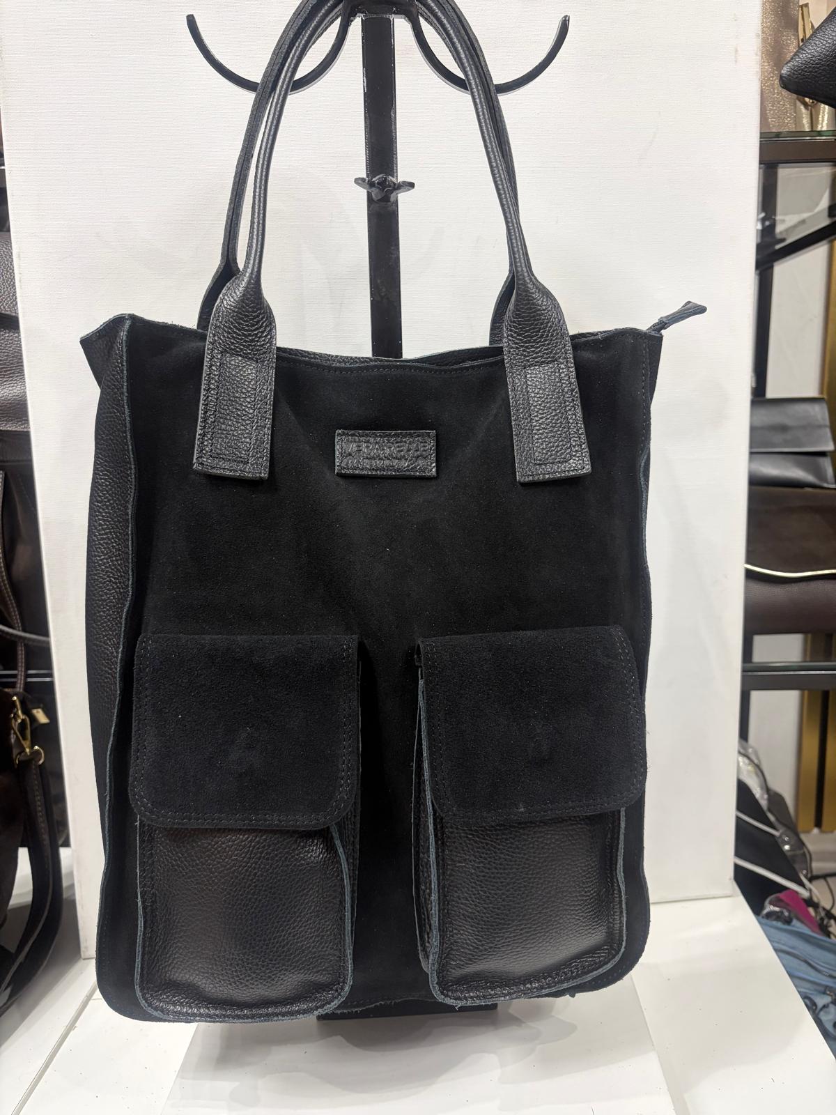 NOWOŚĆ VEZZE zamsz naturalny skóra naturalna czarna