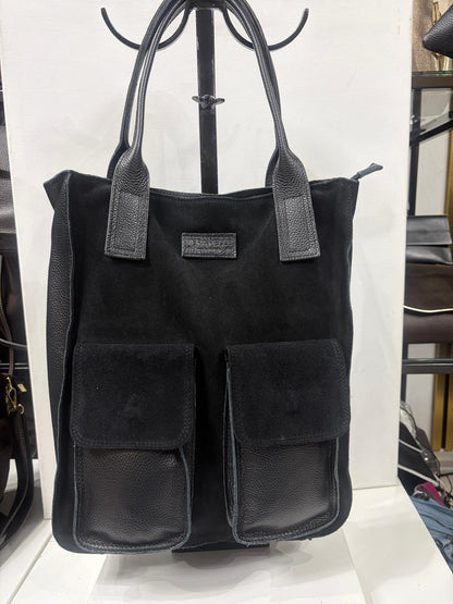 NOWOŚĆ VEZZE zamsz naturalny skóra naturalna czarna