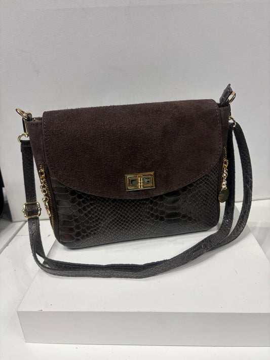 NOWOŚĆ VEZZE zamsz naturalny skóra naturalna czekolada