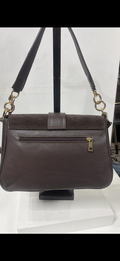 NOWOŚĆ VEZZE skóra naturalna zamsz naturalny czekolada