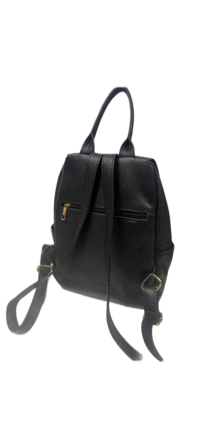 Nowość Włoska plecak skóra z zamsze VEZZE czarny