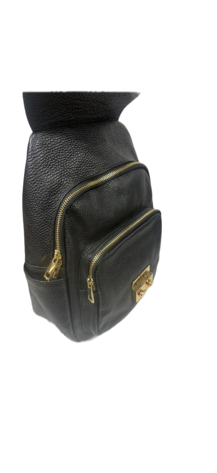 Nowość Włoska plecak skóra z zamsze VEZZE czarny