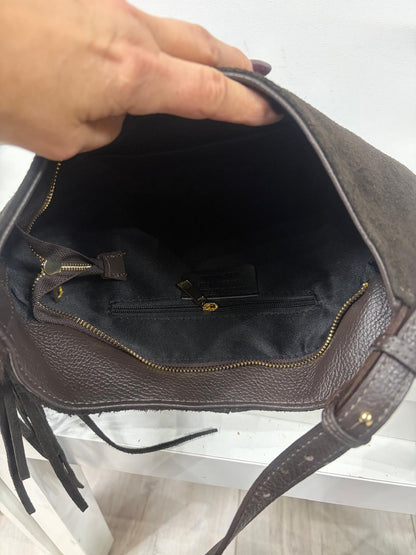 NOWOŚĆ Torebka skóra naturalna czekolada włoska