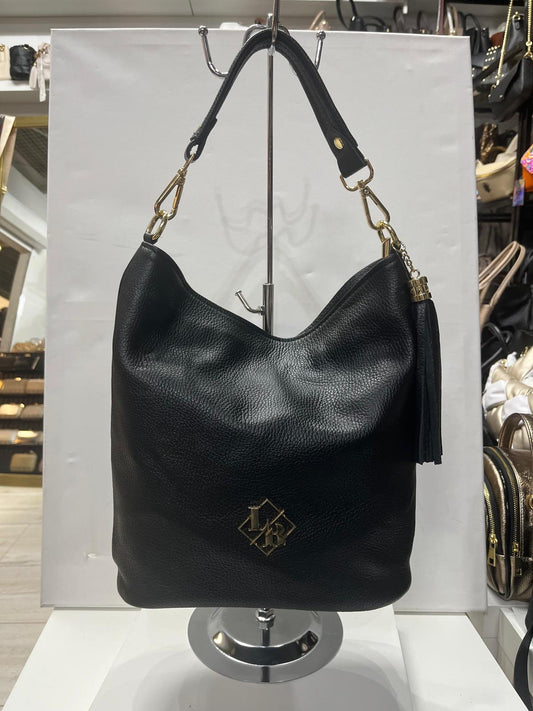 NOWOŚĆ Torba shopper Laura Biaggi CZARNA skóra naturalna